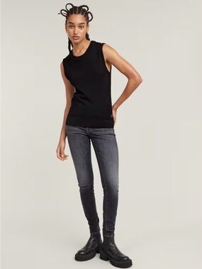 G-Star Woman’s Super High Skinny Super stretch Jeans in Smokey Gray 29Wx30L NWT